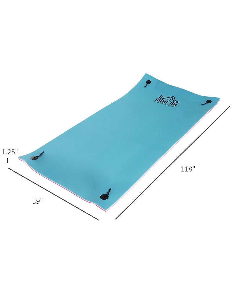 Hikeen Mega Floating Water Mat, 10' x 5' 3-Layer Pool Float Raft for Lake and Ocean, Portable Foam Construction