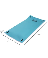 Hikeen Mega Floating Water Mat, 10' x 5' 3-Layer Pool Float Raft for Lake and Ocean, Portable Foam Construction