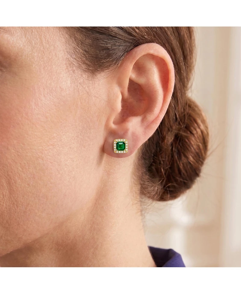 Classy Everyday wear Halo Square Stud Earrings