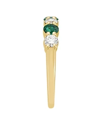 Grown With Love Lab-Grown Sapphire (3/8 ct. t.w.) & Diamond (1/2 Ring 10k White Gold (Also Available Emerald)
