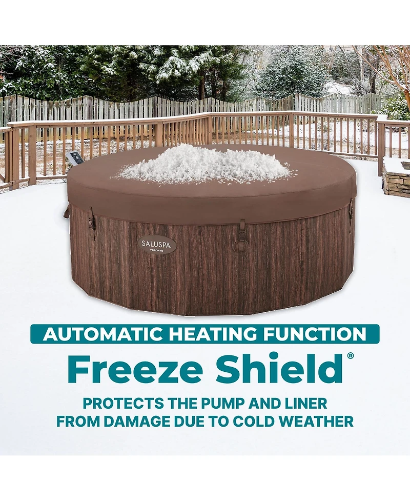 Bestway SaluSpa Toronto 5-7 Person Energy-Efficient AirJet Foam Hot Tub, Brown
