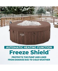 Bestway SaluSpa Toronto 5-7 Person Energy-Efficient AirJet Foam Hot Tub, Brown