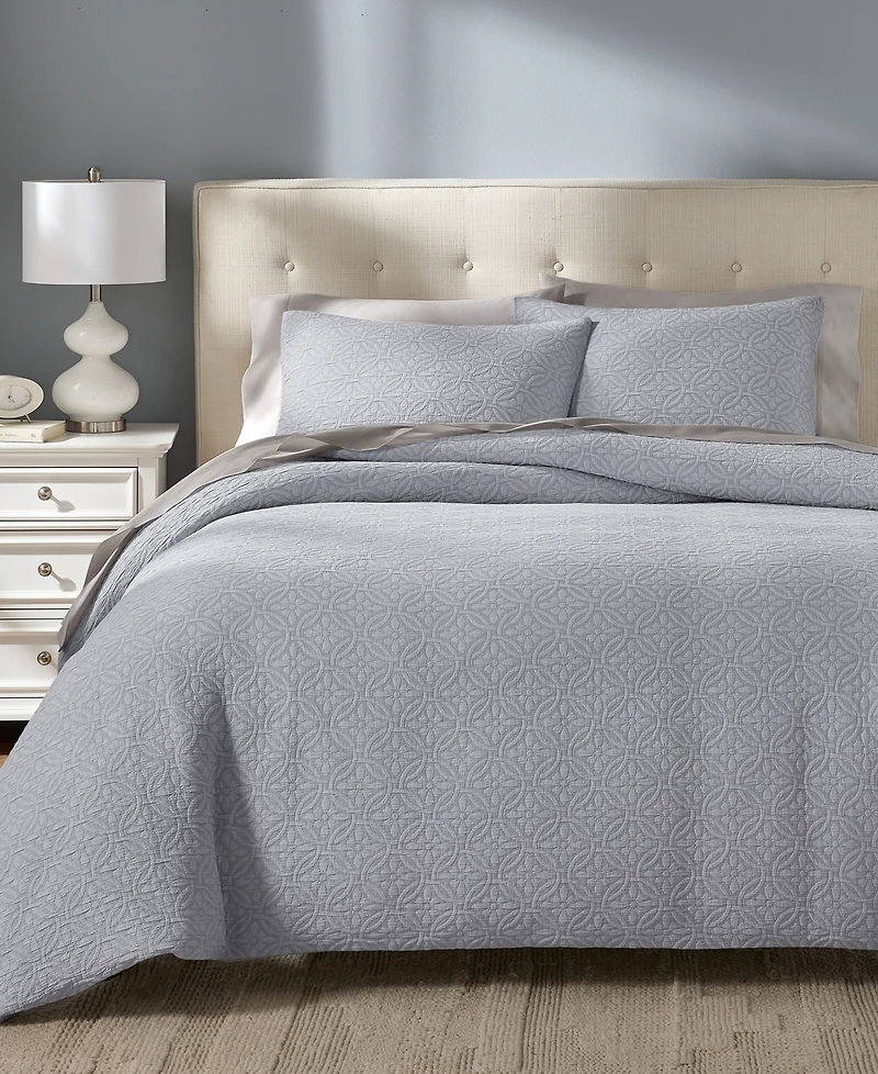 Charter Club Lattice Medallion Gray 2-Pc. Comforter Set, Twin
