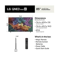 Lg Class QNED84B Series 4K Mini Led evo Ai Smart Tv - 85QNED84BUA