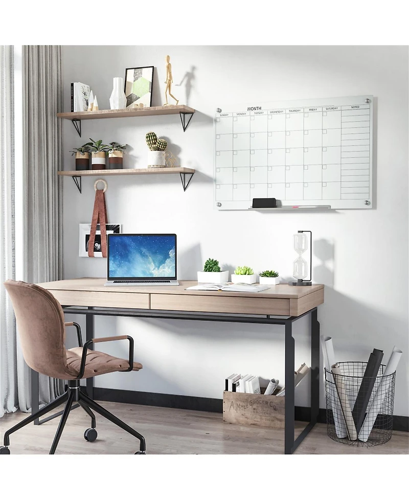 Yobtop Dry Erase Wall Calendar Glass Whiteboard