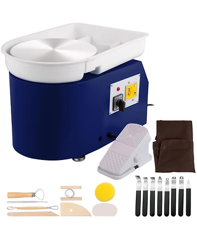 Yobtop Electric 28cm Pottery Wheel with Foot Pedal Speed Control for Beginners