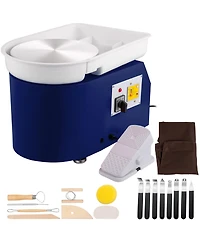 Yobtop Electric 28cm Pottery Wheel with Foot Pedal Speed Control for Beginners