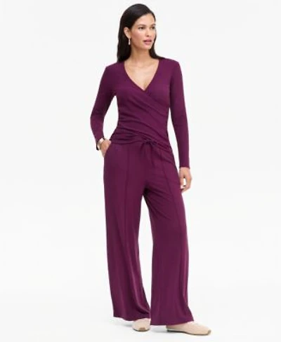 I.N.C. International Concepts Womens V Neck Long Sleeve Top Wide Leg Pants Macys Exclusive
