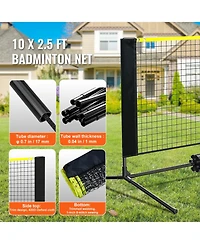 Sugift Foldable Height Adjustable Multi-Sport Net Set with Poles Stand and Carry Bag