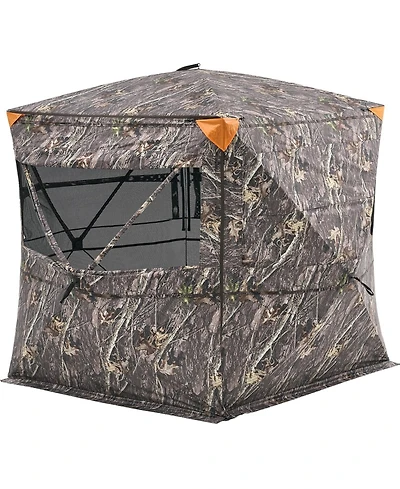 Sugift 4-5 Person See Through Ground Blind Portable 360 Degree Concealed Shelter with Carrying Bag