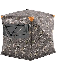 Sugift 4-5 Person See Through Ground Blind Portable 360 Degree Concealed Shelter with Carrying Bag