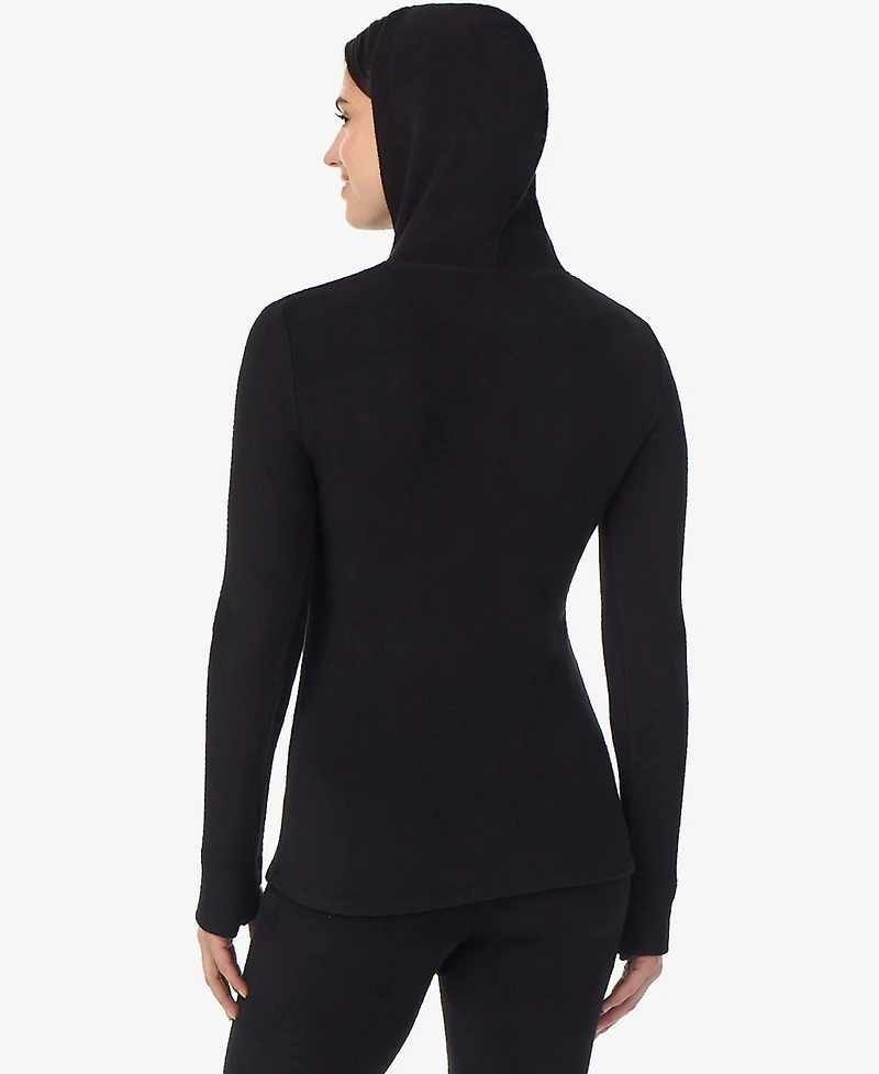 Cuddl Duds Women's Long-Sleeve Thumbhole Half-Zip Hoodie