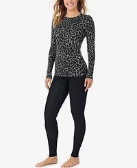 Cuddl Duds Women's Softwear with Stretch Long-Sleeve Crewneck Top