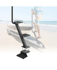 Sugift 3-Step Heavy-Duty Boat Trailer Steps With Handle Non-Slip For 3in x 3in 3in x 5in 4in x 4in Frame