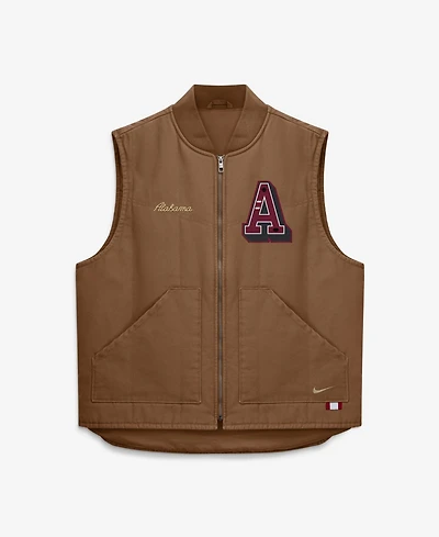 Nike Men's Brown Alabama Crimson Tide Academic Padded Full-Zip Vest