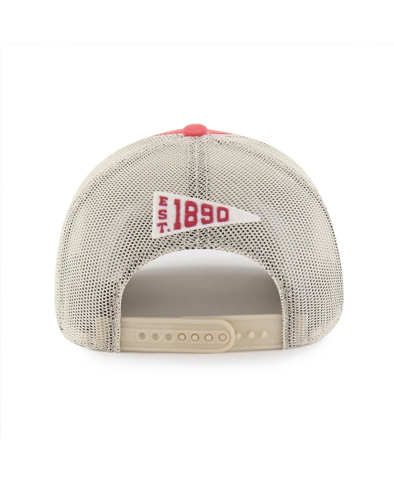 47 Brand Men's and Women's Red Oklahoma Sooners Egremont Well-Worn Adjustable Trucker Hat