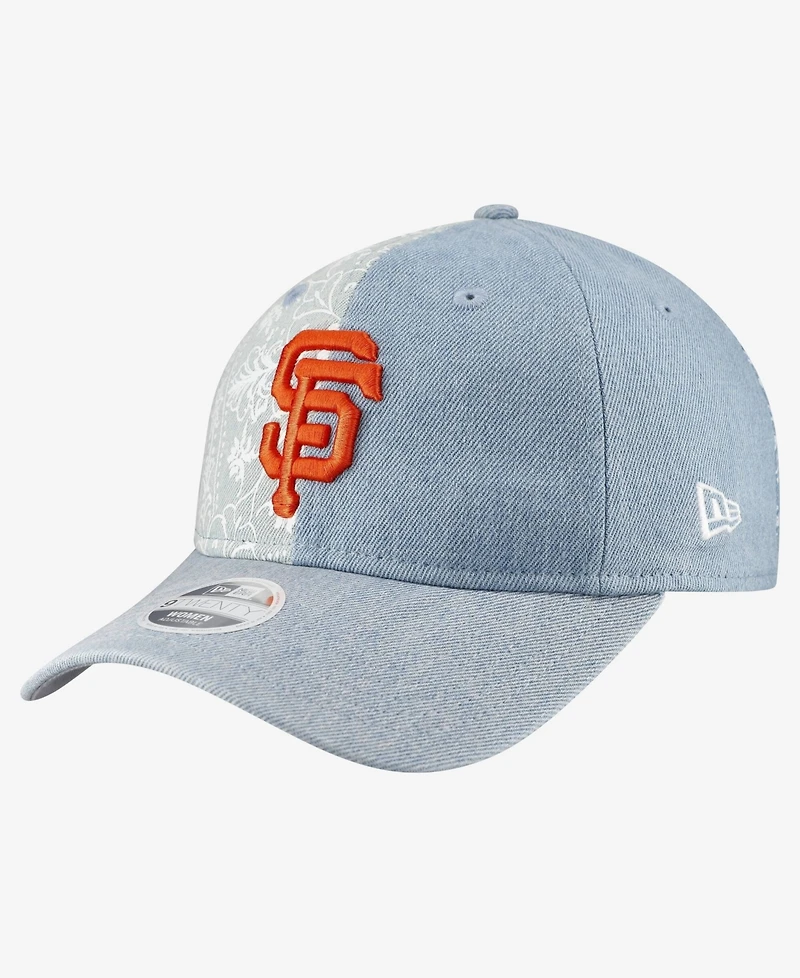 New Era Women's San Francisco Giants Denim Patchwork 9TWENTY Adjustable Hat