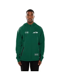 New Era Men's Green York Jets Combine Authentic Raglan Scuba Full-Zip Hoodie