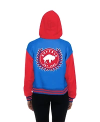 New Era Women's Buffalo Bills Throwback Hooded Full-Snap Cotton-Blend Jacket