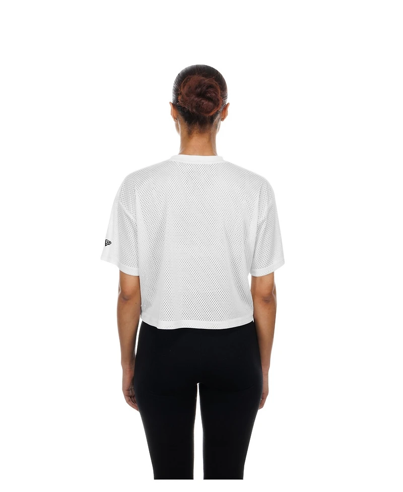 New Era Women's Pittsburgh Steelers Mesh Cropped Boxy T-Shirt
