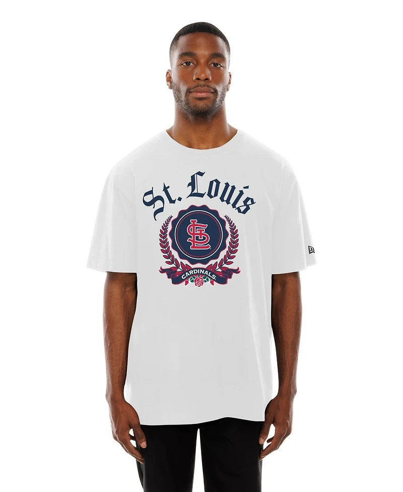 New Era Men's White St. Louis Cardinals Fleur Domestic T-Shirt