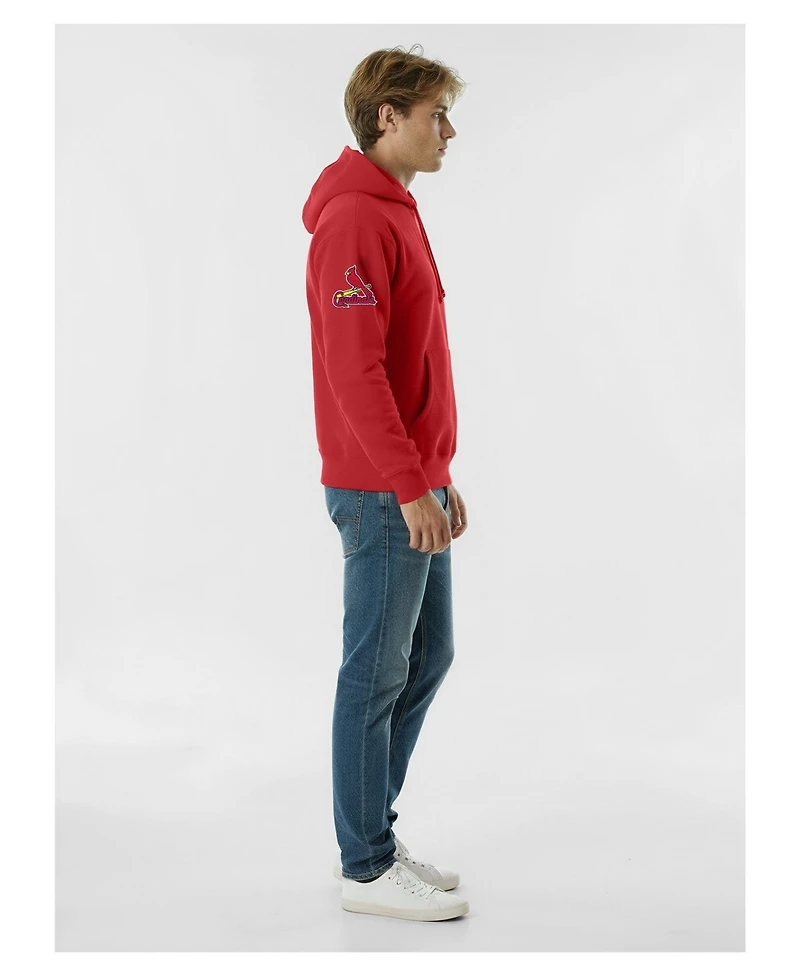 Champion Men's Red St. Louis Cardinals Reverse Weave Chenille Hoodie