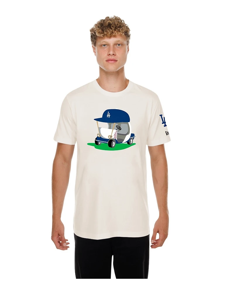 New Era Men's Natural Los Angeles Dodgers Golf Mascot T-Shirt