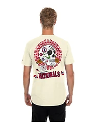 New Era Men's Natural Washington Nationals Dia de los Muertos Sugar Skull T-Shirt