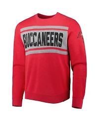 47 Brand Men's Heathered Red Tampa Bay Buccaneers Bypass Tribeca Pullover Sweatshirt