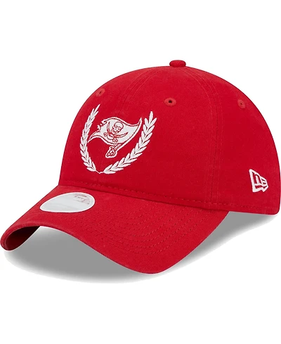 New Era Women's Red Tampa Bay Buccaneers Leaves 9TWENTY Adjustable Hat