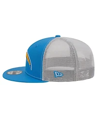 New Era Men's Powder Blue Los Angeles Chargers Core Team 9FIFTY Trucker Snapback Hat
