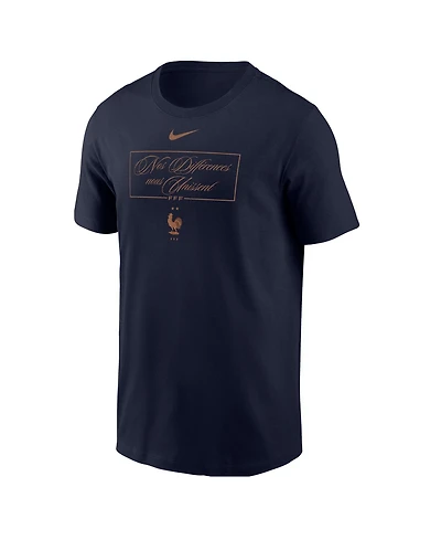 Nike Men's Navy France National Team Federation Wordmark T-Shirt