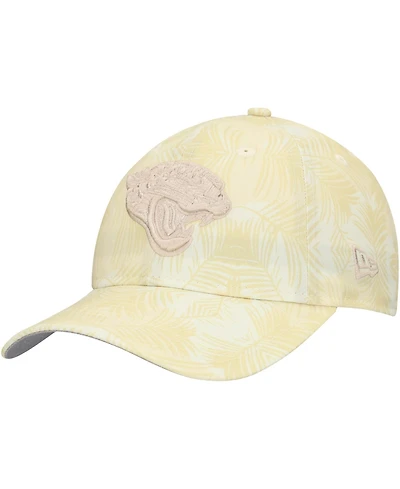 New Era Women's Cream Jacksonville Jaguars Frond 9TWENTY Adjustable Hat