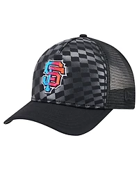 New Era Men's Black San Francisco Giants Gradient 9FORTY A-Frame M-Crown Trucker Adjustable Hat