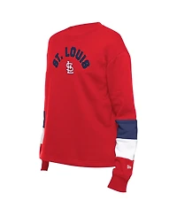 New Era Women's St. Louis Cardinals Game Day Color Block Graphic Sweatshirt