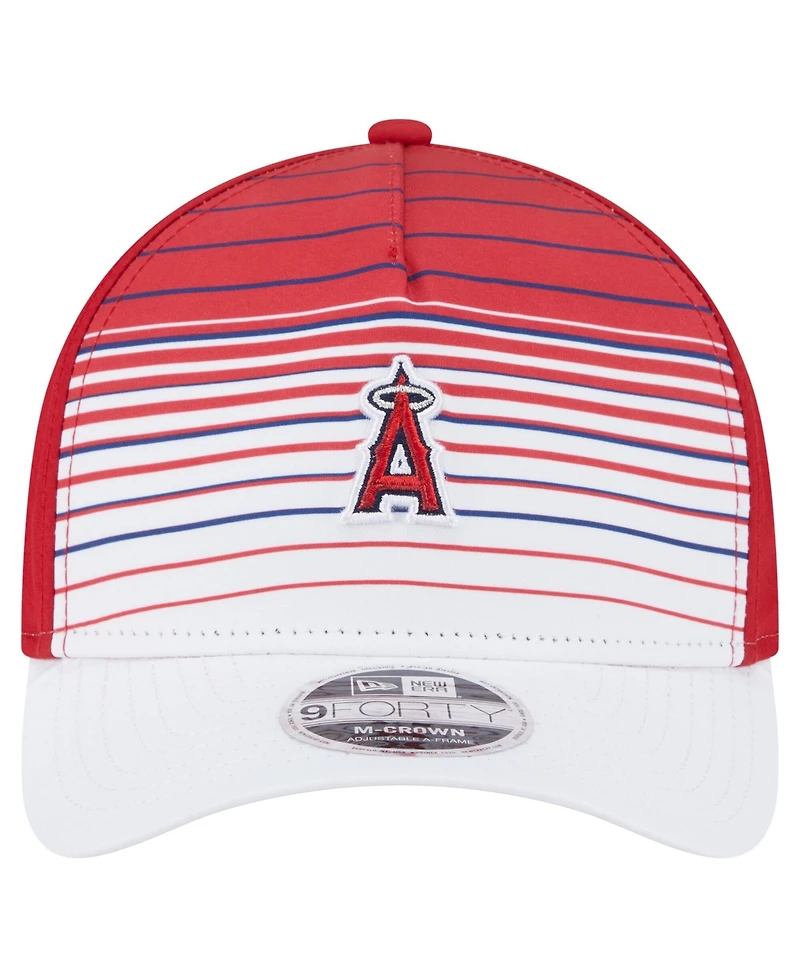 New Era Men's Red Los Angeles Angels Gradient 9FORTY M-Crown Adjustable Hat