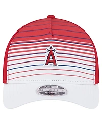 New Era Men's Red Los Angeles Angels Gradient 9FORTY M-Crown Adjustable Hat
