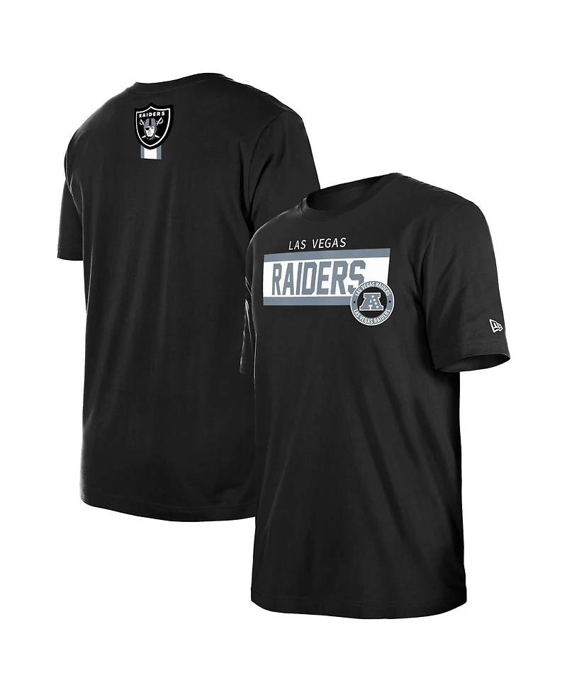 New Era Men's Black Las Vegas Raiders 3rd Down High Density Print T-Shirt