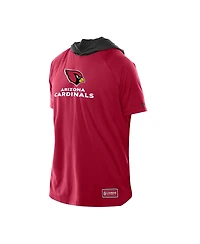 New Era Men's Cardinal Arizona Cardinals Combine Authentic Hooded Raglan Short-Sleeve T-Shirt