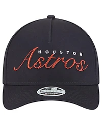 New Era Women's Navy Houston Astros Metallic A-Frame 9FORTY Adjustable Hat