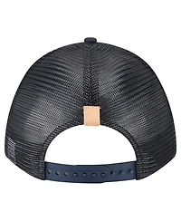 New Era Men's Stone/Navy Houston Astros Text A-Frame Trucker 9FORTY Hat