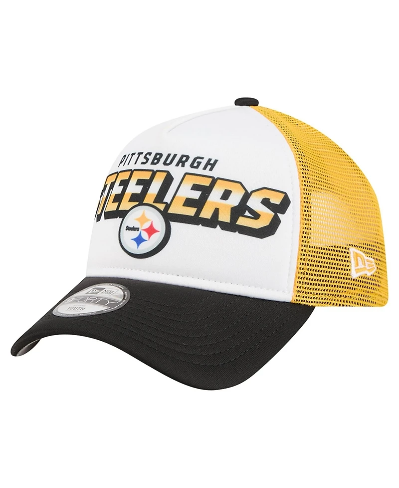 New Era Preschool White Pittsburgh Steelers 9FORTY A-Frame Adjustable Hat