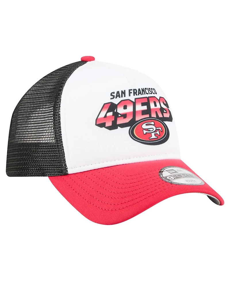 New Era Toddler White/Scarlet San Francisco 49ers Streak 9FORTY A-Frame Adjustable Hat