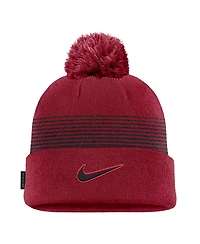 Nike Men's Garnet South Carolina Gamecocks 2026 On-Field Peak Cuffed Knit Hat with Pom