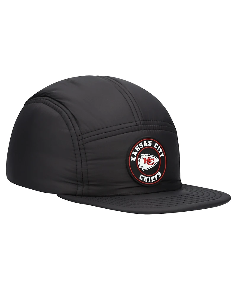 New Era Men's Black Kansas City Chiefs Quilted Camper Adjustable Hat