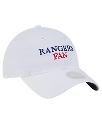 New Era Women's White Texas Rangers Team Fan 9TWENTY Adjustable Hat