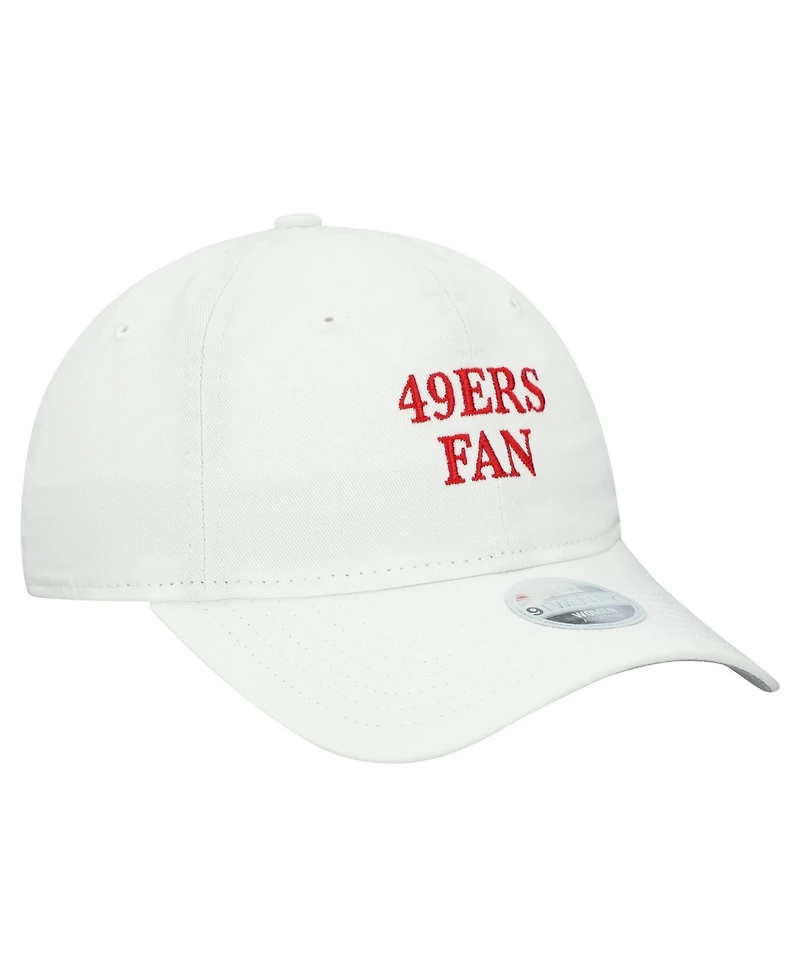 New Era Women's White San Francisco 49ers Team Fan 9TWENTY Adjustable Hat