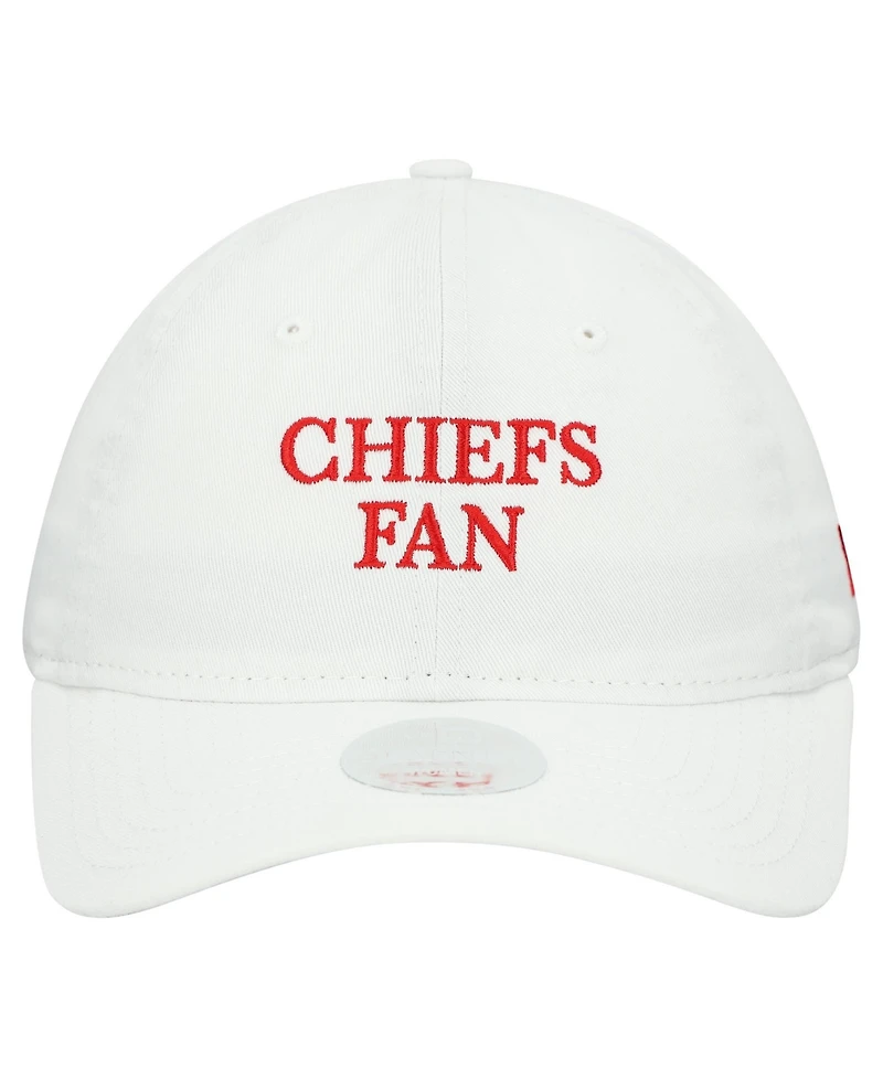 New Era Women's White Kansas City Chiefs Team Fan 9TWENTY Adjustable Hat
