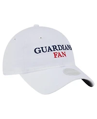New Era Women's White Cleveland Guardians Team Fan 9TWENTY Adjustable Hat