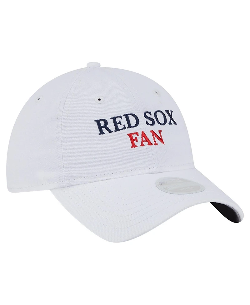 New Era Women's White Boston Red Sox Team Fan 9TWENTY Adjustable Hat